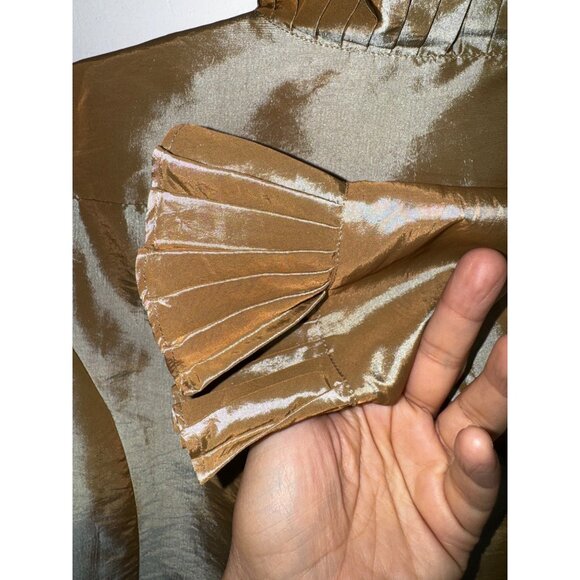 Victor Costa Occasion Gold Ruffle Belted‎ Jacket XS NWT QVC Glam Holiday Classic - Picture 5 of 9